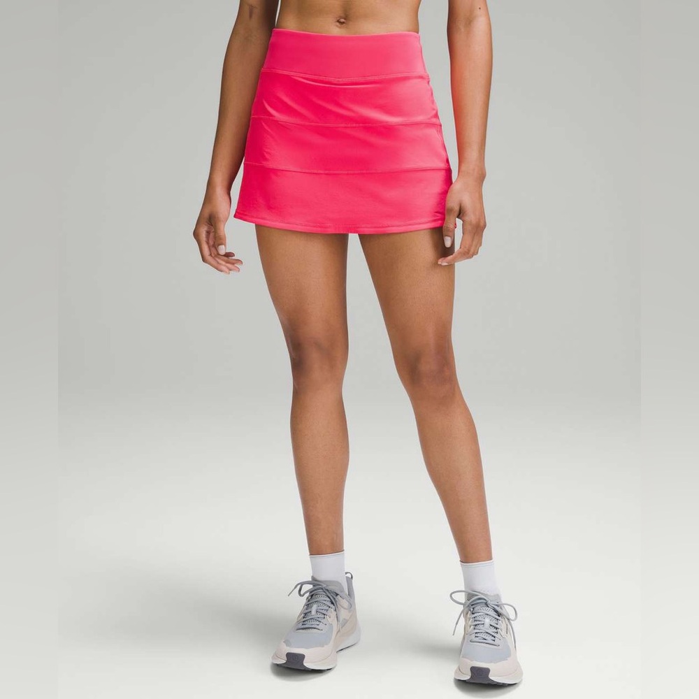Lululemon Pace Rival Mid-Rise Skirt *Long Lip Gloss Pink Size 0 Tennis Golf